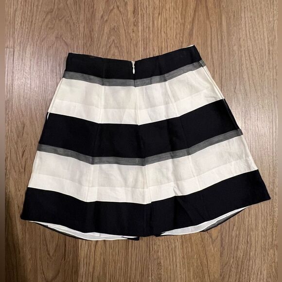 ARMANI EXCHANGE Drawstring Striped A-Line Skirt - Picture 4 of 8